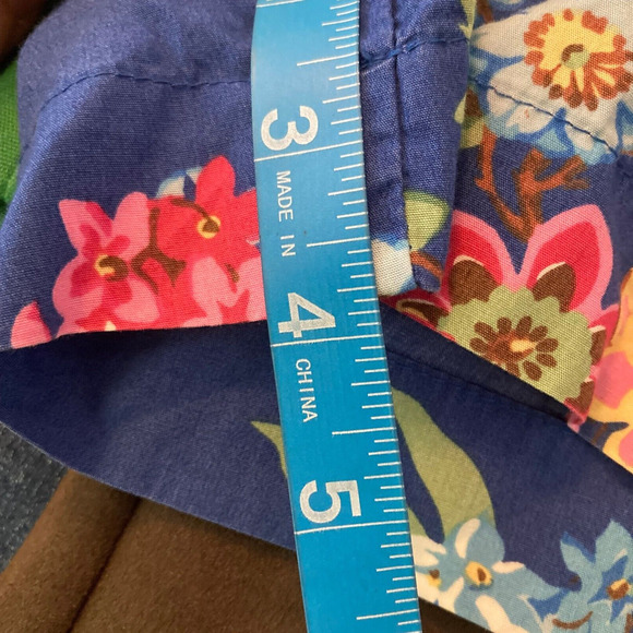 Joules Original Shorts Womens Sz 4 Blue Pink Floral Cotton Twill Chino‎ Pockets - Picture 10 of 11